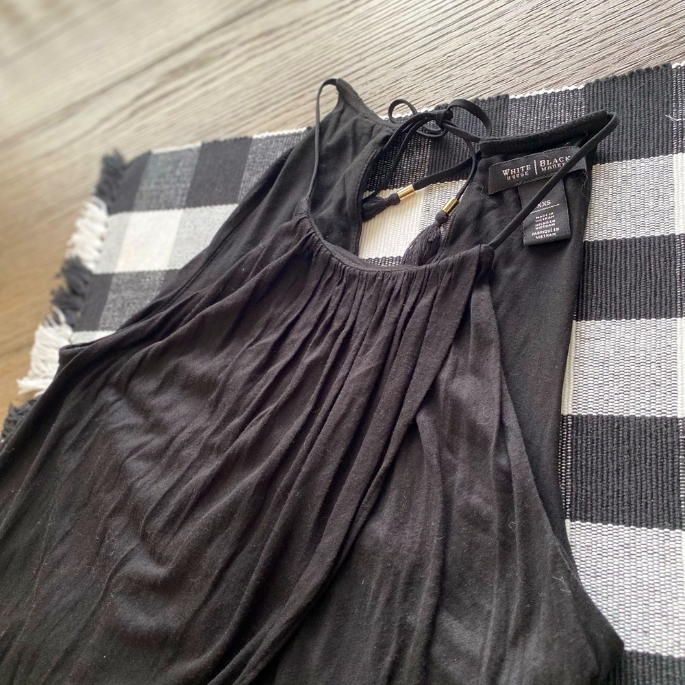 •WHBM Black Halter Top